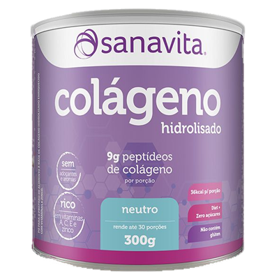 Colágeno Hidrolisado em pó Sanavita 300g Neutro-7